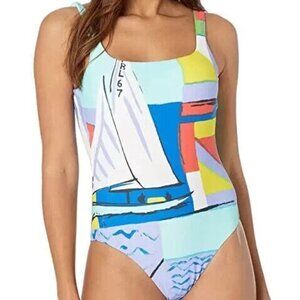 Polo Ralph Lauren Scenic Square Neck One-Piece